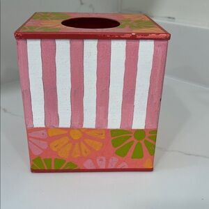 McKenzie Childs Grapefruit Twist Boutique Tissue Box Cover